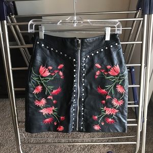 Super stylish vegan leather skirt